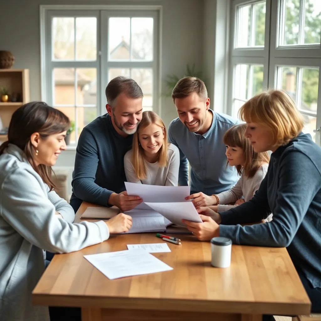 Nederlands gezin dat samen budgetteert