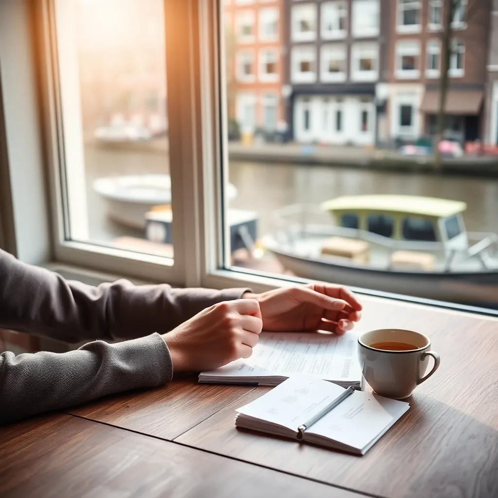 Nederlands gezin dat samen het huishoudbudget plant