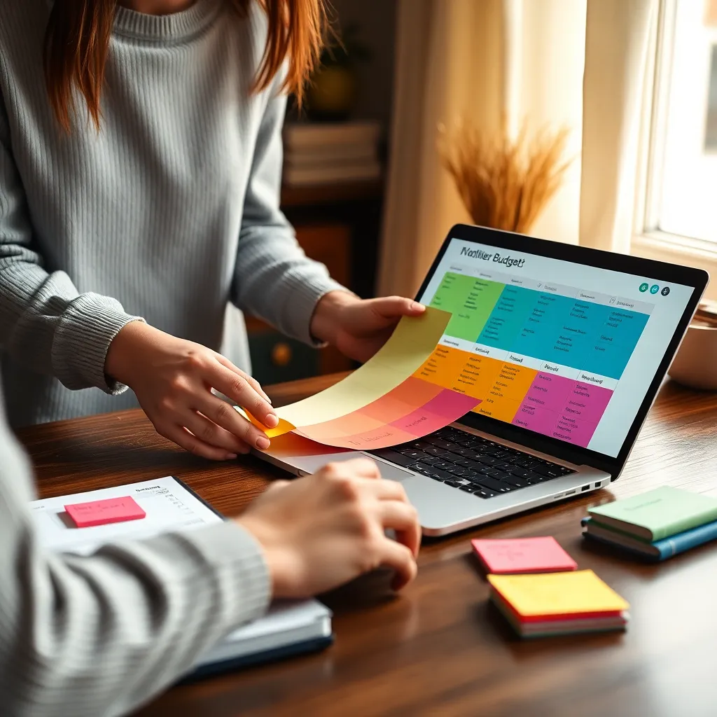 Persoon die budgetcategorieën organiseert op basis van persoonlijke waarden