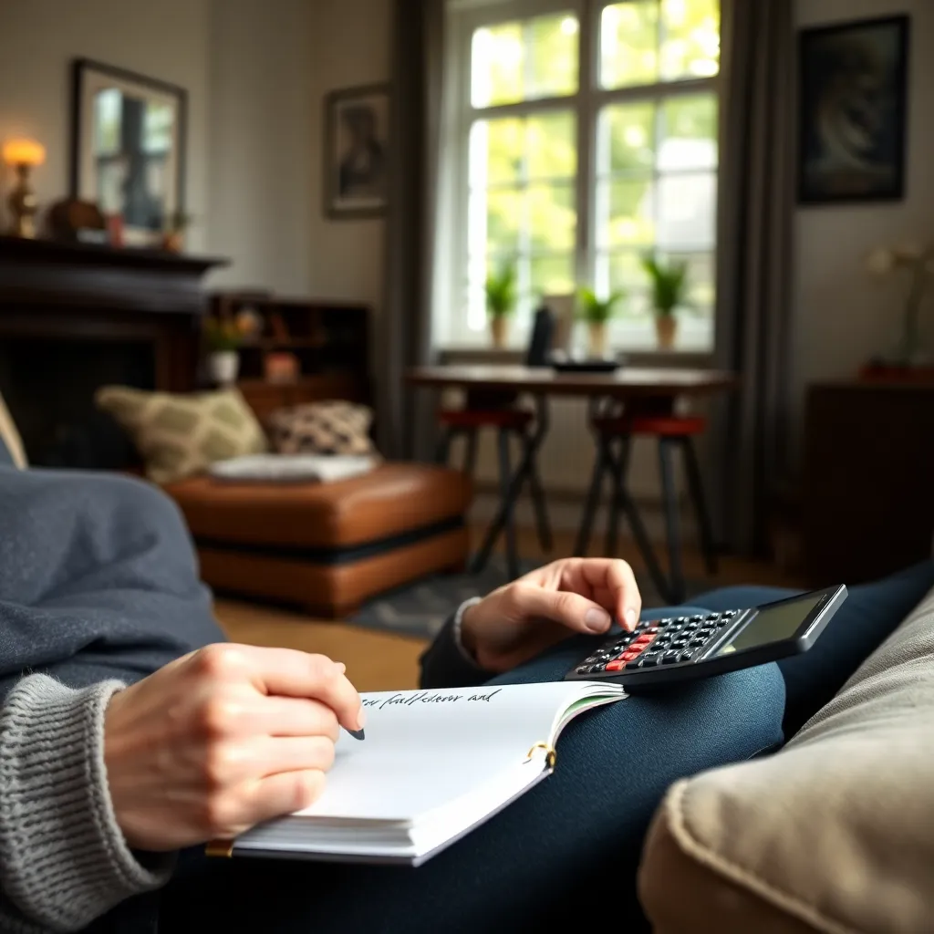 Persoon die mindful spending technieken toepast