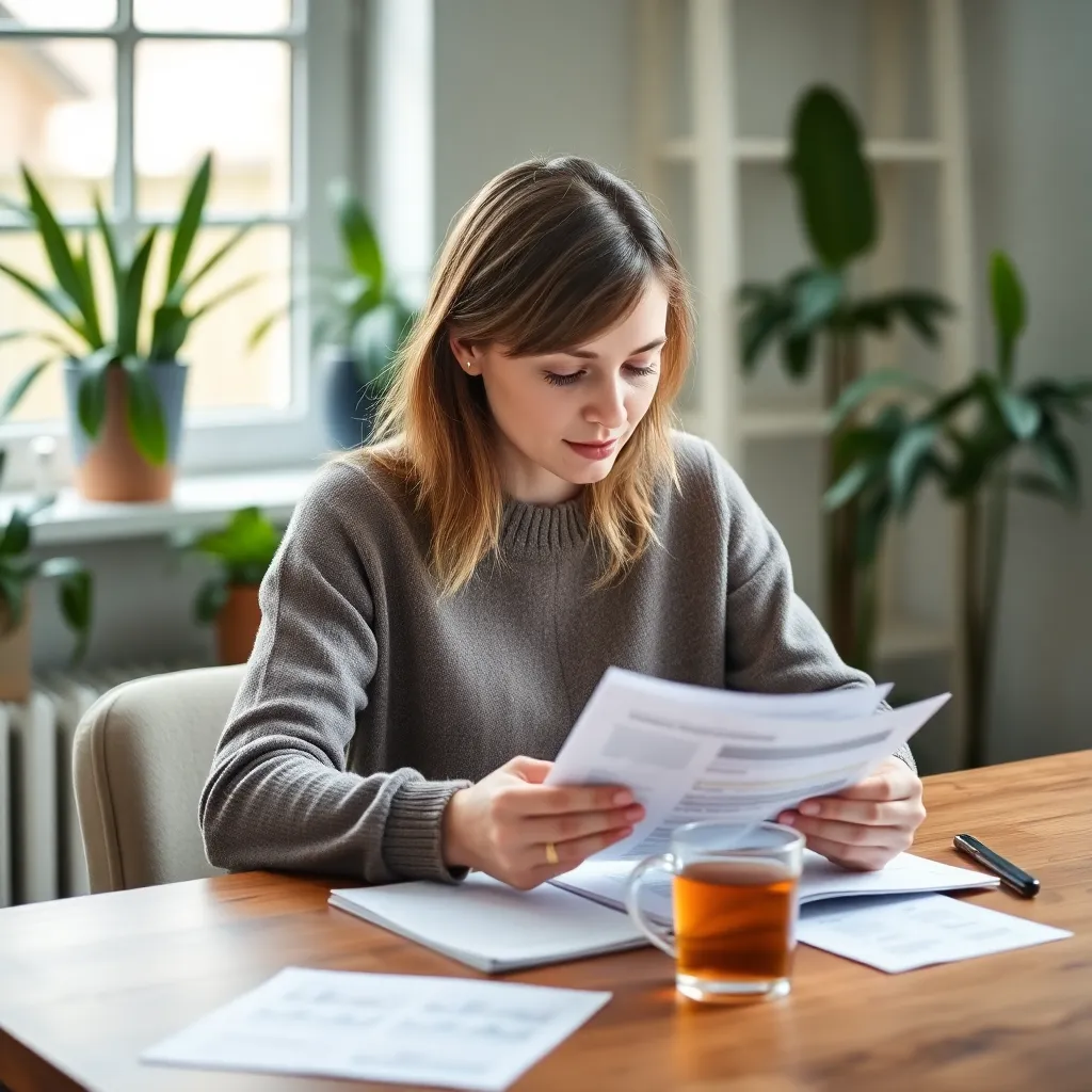 Persoon die tweedehands kleding bekijkt in een duurzame winkel in Amsterdam
